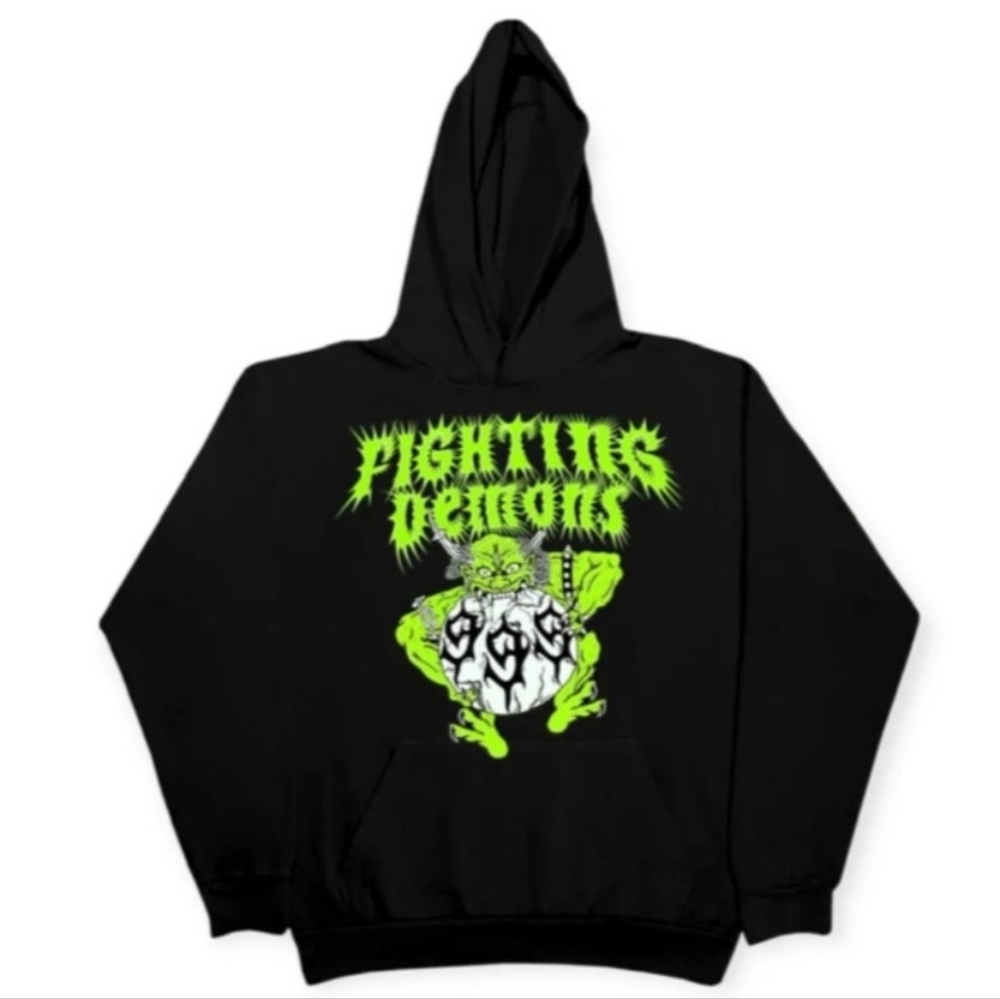 Vlone x Juice WRLD Fighting Demons 999 Hoodie Black Mens Xxl